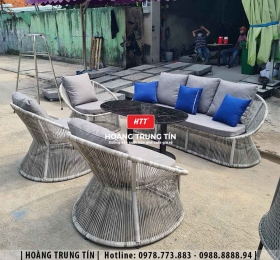 Sofa đan nhựa giả mây HTT028