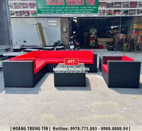 Sofa đan nhựa giả mây HTT002