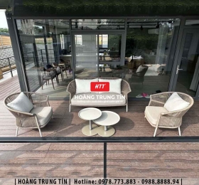 Sofa đan nhựa giả mây HTT034