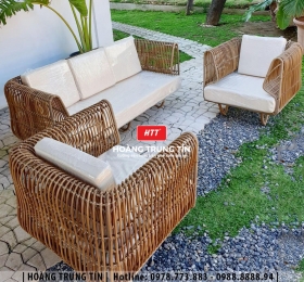 Sofa đan nhựa giả mây HTT021