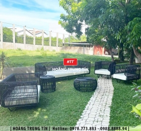 Sofa đan nhựa giả mây HTT022