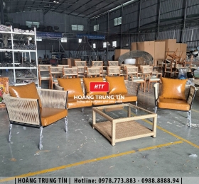 Sofa đan nhựa giả mây HTT031