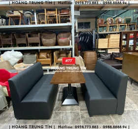 Bàn ghế sofa cafe sắt nệm HTT01