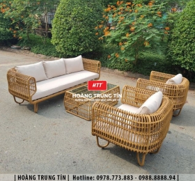 Sofa đan nhựa giả mây HTT011