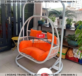 Xích đu đan nhựa giả mây HTT28