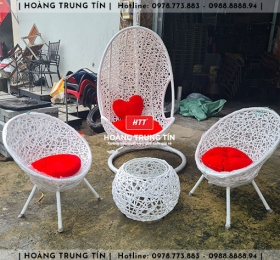 Xích đu đan nhựa giả mây HTT20