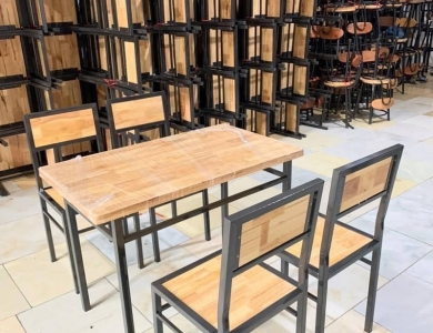 Bộ bàn ghế gỗ cà phê sang trọng hiện đại , phù hợp mọi không gian