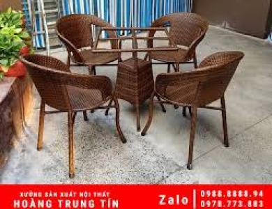 Thiết kế không gian sống đẳng cấp cùng bàn ghế nhựa giả mây ngoài trời