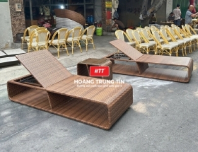 Ghế hồ bơi nhựa giả mây thư giãn – Chất liệu an toàn, thiết kế tiện dụng