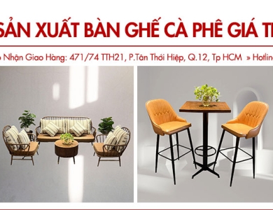 Những mẫu bàn ghế cà phê đẹp kiểu tối giản và hiện đại