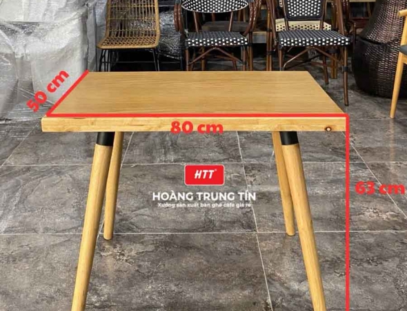 Bàn cafe gỗ cao su HTT32