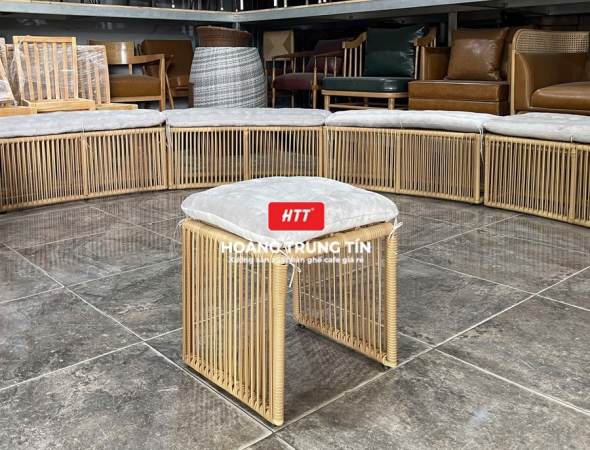 Bàn ghế cafe đan nhựa mây cao cấp HTT058