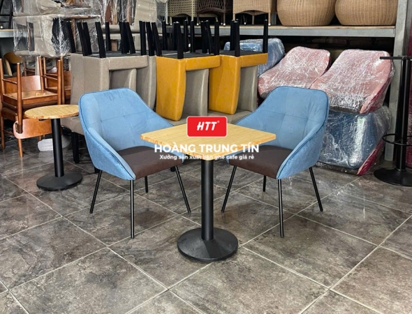 Bàn ghế cafe sắt nệm cao cấp HTT40