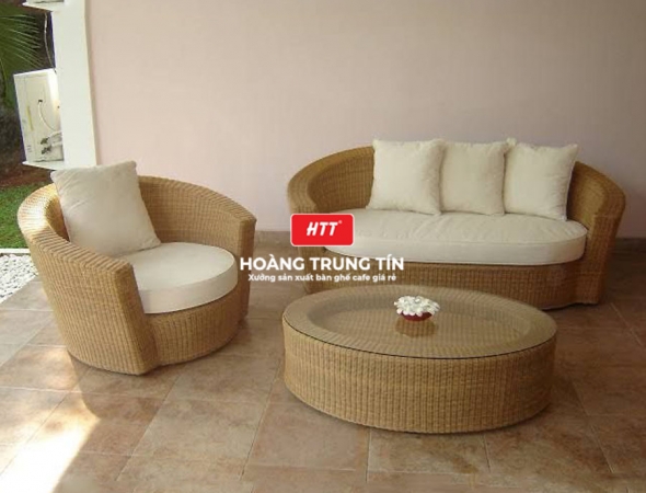 Sofa đan nhựa giả mây HTT015