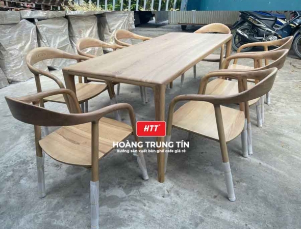 Bàn ghế ăn gỗ cao cấp HTT02