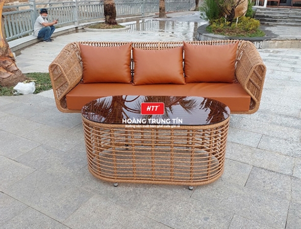 Sofa nhựa giả Mây Cao cấp