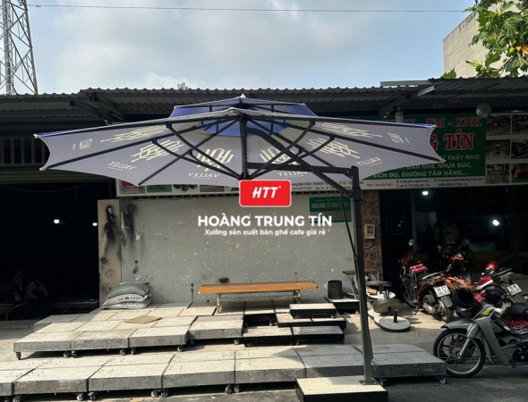 Dù che nắng lệch tâm tròn 3m8 HTT-01