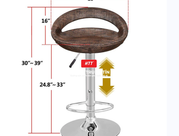 Ghế Bar Nhựa Giả Mây cao cấp