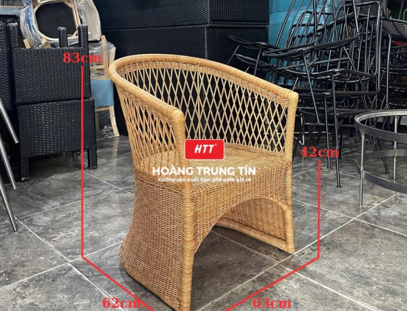 Ghế cafe đan nhựa mây ngoài trời HTT065