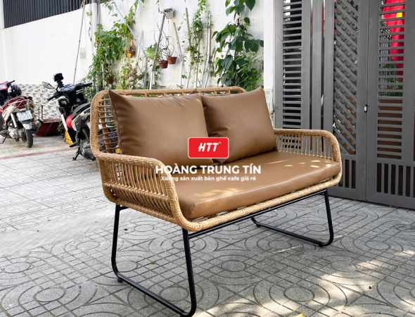 Ghế cafe đan nhựa mây ngoài trời HTT053