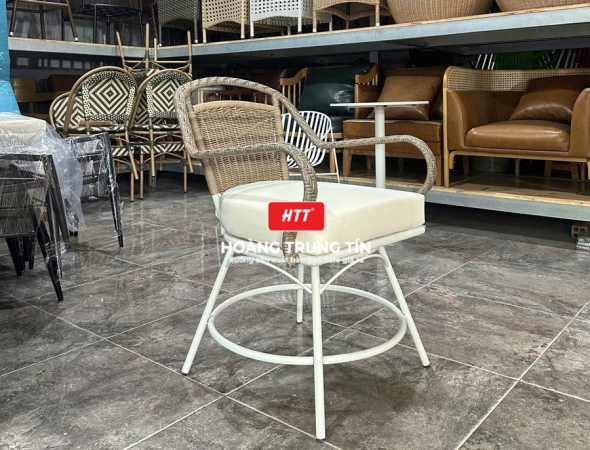 Ghế cafe đan nhựa mây ngoài trời HTT071