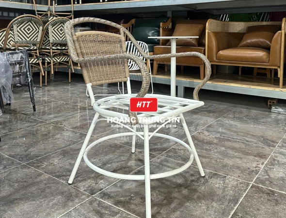 Ghế cafe đan nhựa mây ngoài trời HTT071