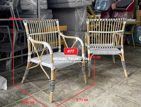 Ghế cafe đan nhựa mây ngoài trời HTT076