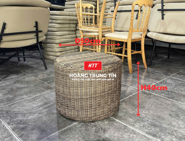 Ghế cafe đan nhựa mây ngoài trời HTT061