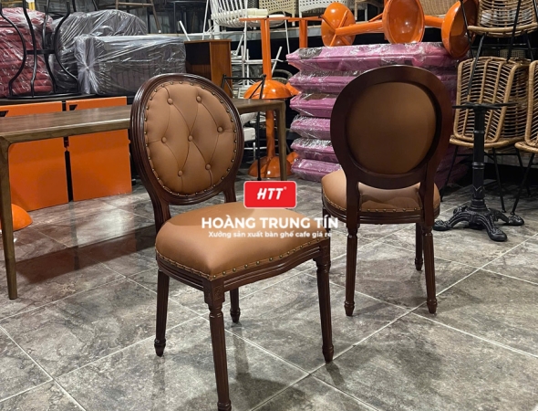 Ghế cafe gỗ nệm cao cấp HTT63