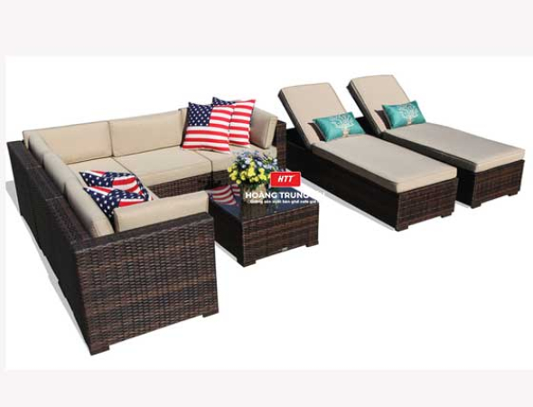 Bộ Sofa nhựa giả Mây Cao cấp