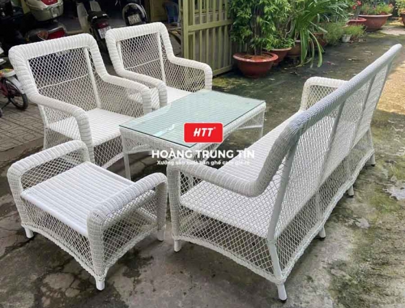 Sofa đan nhựa giả mây HTT007