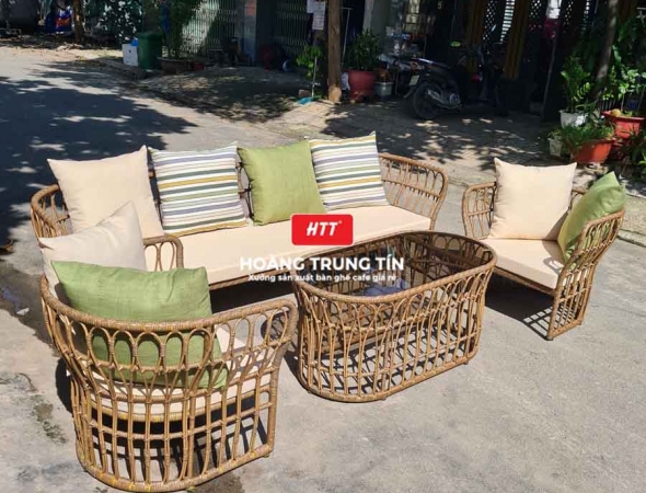 Sofa đan nhựa giả mây HTT025