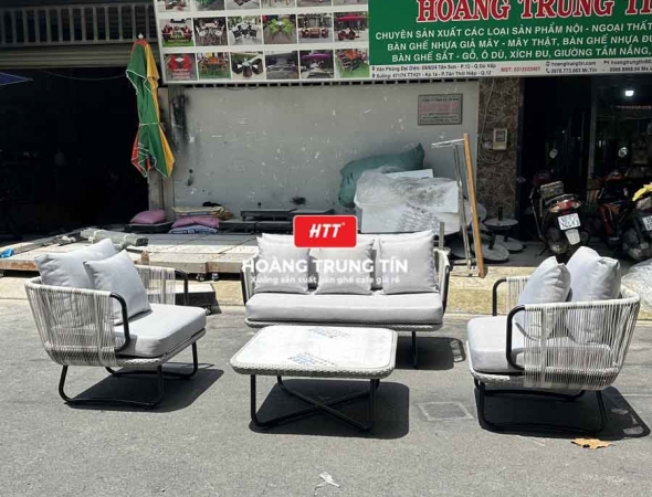 Sofa đan nhựa giả mây HTT024