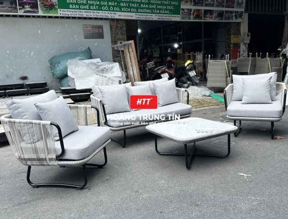 Sofa đan nhựa giả mây HTT024