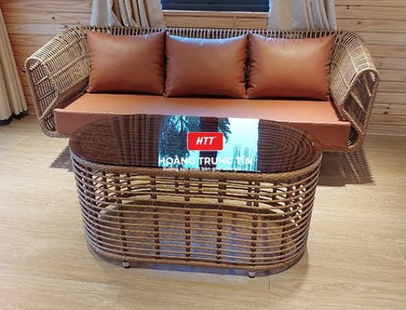 Bộ sofa cafe Nhựa Giả Mây cao cấp