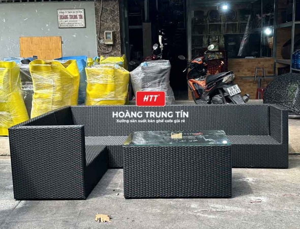 Sofa đan nhựa giả mây HTT006