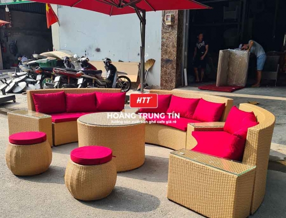 Sofa đan nhựa giả mây HTT029