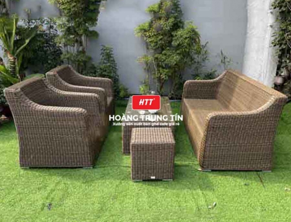 Sofa đan nhựa giả mây HTT030