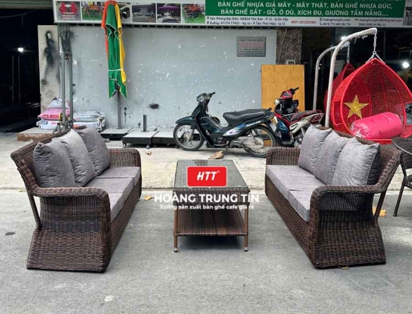 Sofa đan nhựa giả mây HTT004