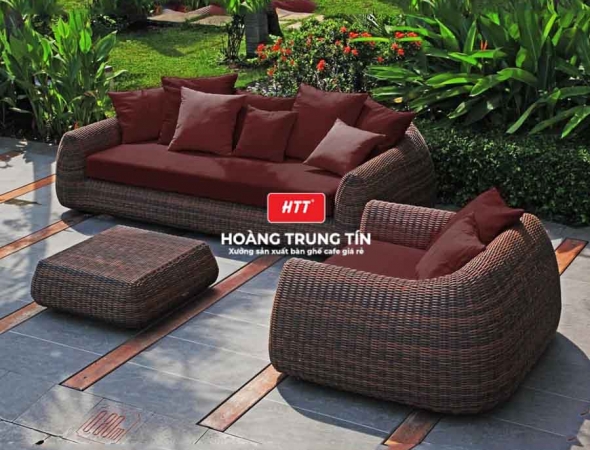 Sofa đan nhựa giả mây HTT033