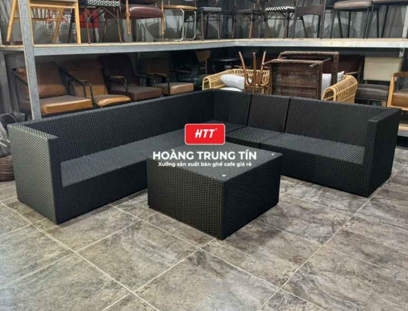 Sofa đan nhựa giả mây HTT006