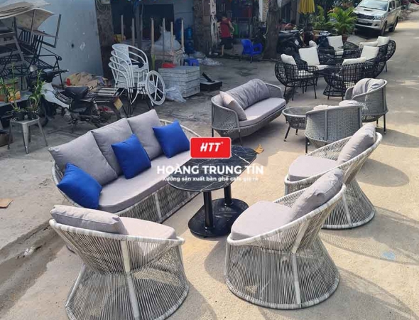 Sofa đan nhựa giả mây HTT028