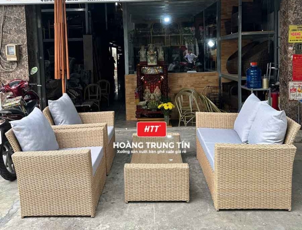 Sofa đan nhựa giả mây HTT003