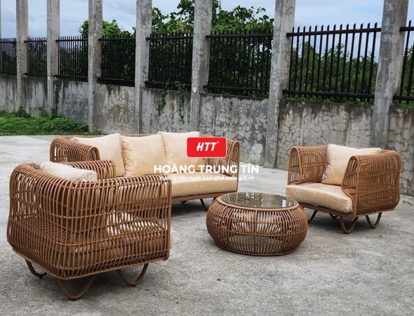 Sofa đan nhựa giả mây HTT021