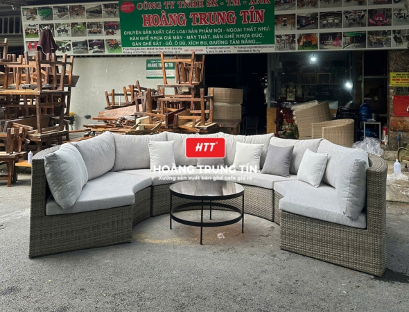 Sofa đan nhựa giả mây HTT056