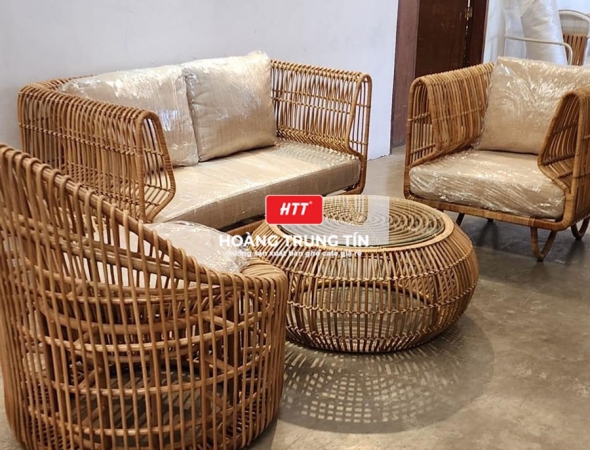 Sofa đan nhựa giả mây HTT021