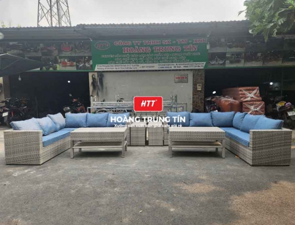 Sofa đan nhựa giả mây HTT027