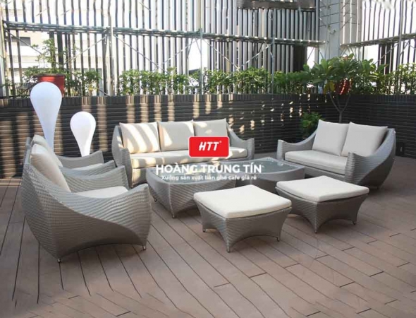 Sofa đan nhựa giả mây HTT035