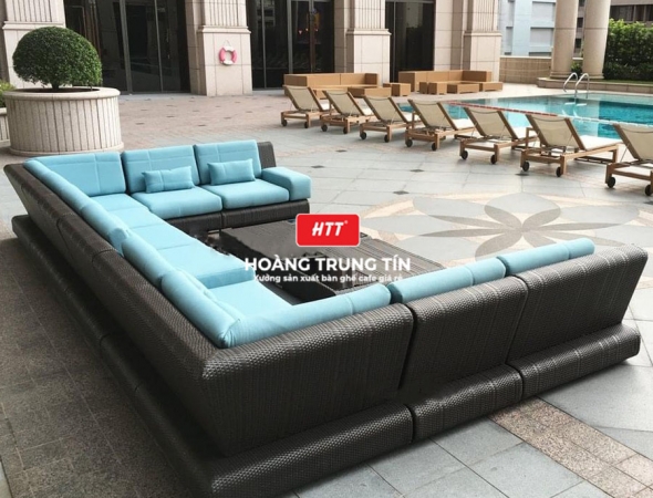 Sofa đan nhựa giả mây HTT018