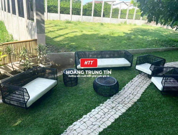 Sofa đan nhựa giả mây HTT022